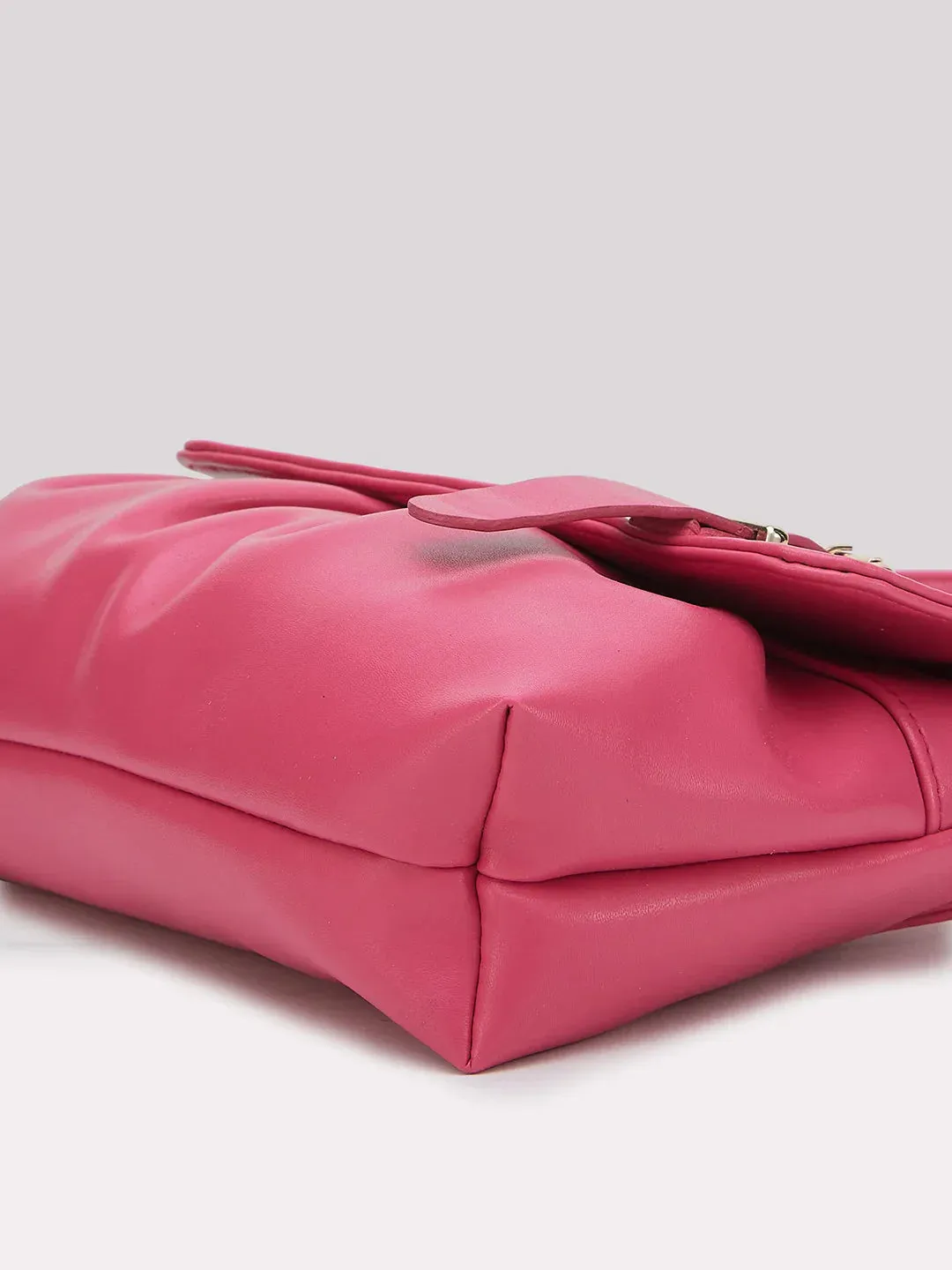 Caprese Emily In Paris Printed Small Fuchsia Satchel Bag