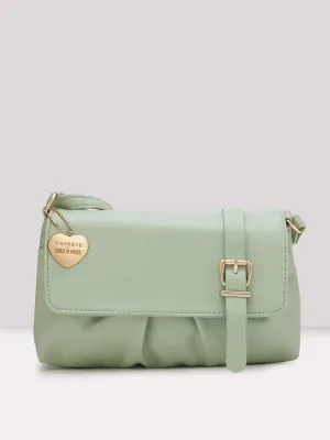 Caprese Emily In Paris Printed Small Mint Satchel Bag