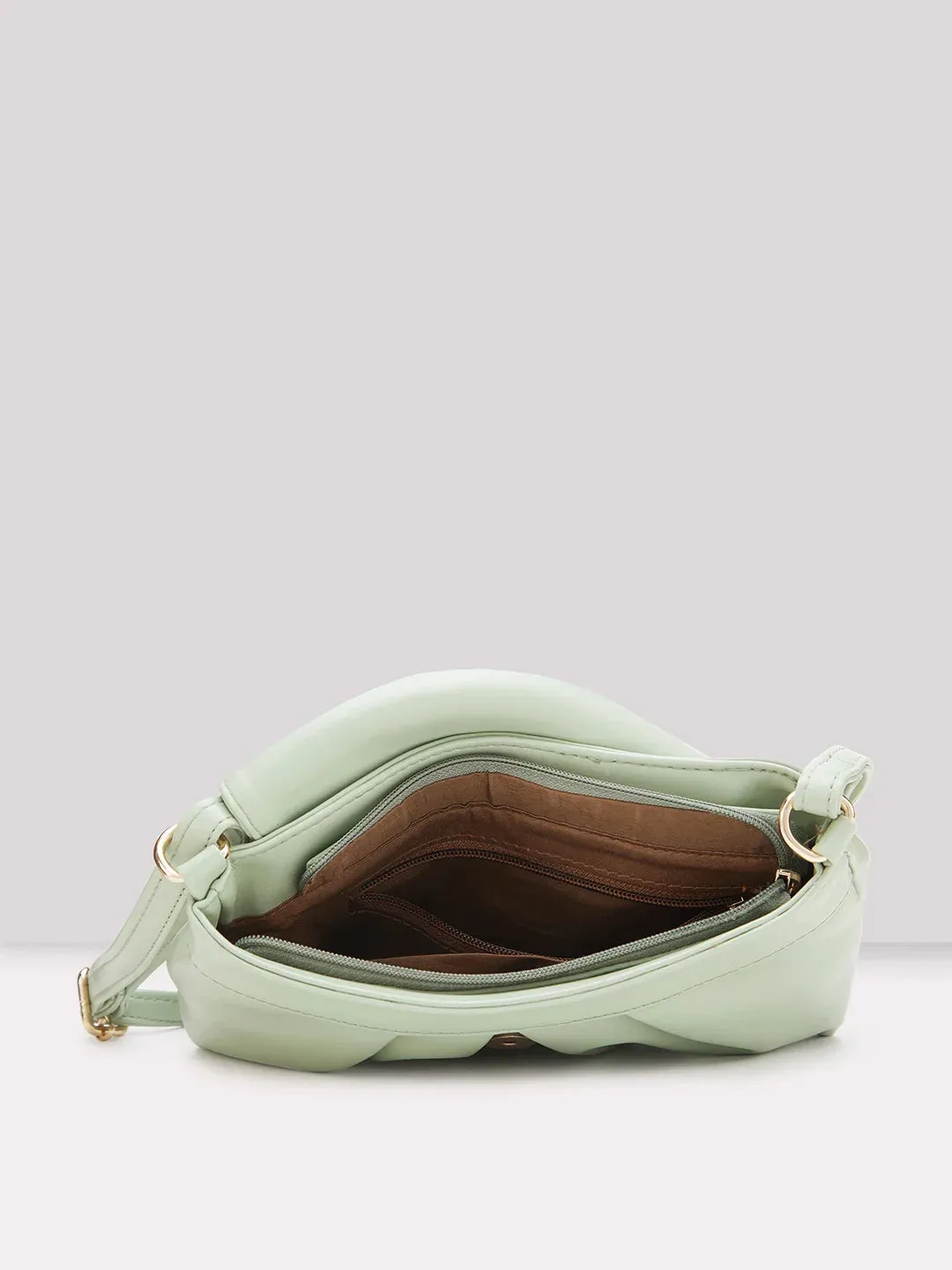 Caprese Emily In Paris Printed Small Mint Satchel Bag