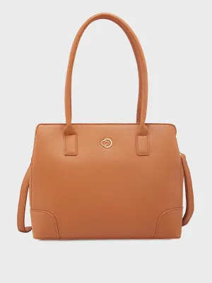 Caprese Milan Medium Tan Satchel Bag