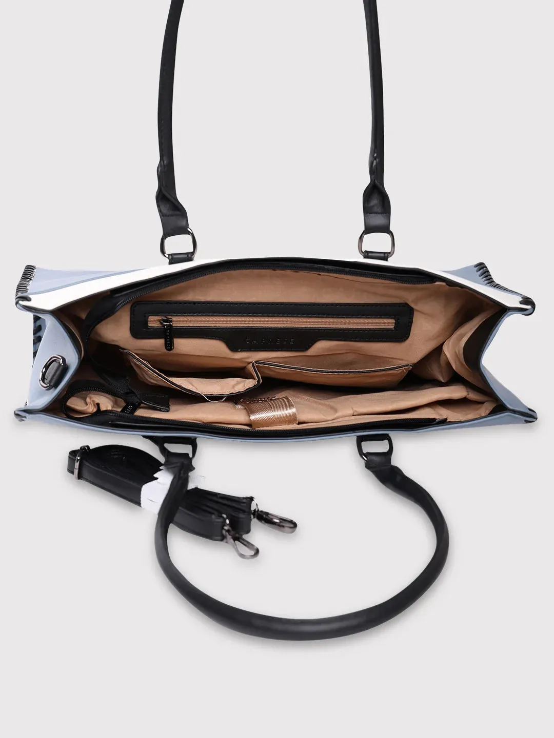 Caprese Rome Large Blue Laptop Satchel Bag
