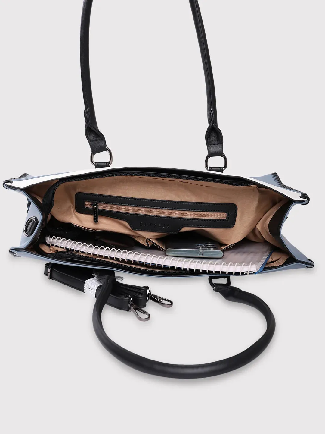 Caprese Rome Large Blue Laptop Satchel Bag