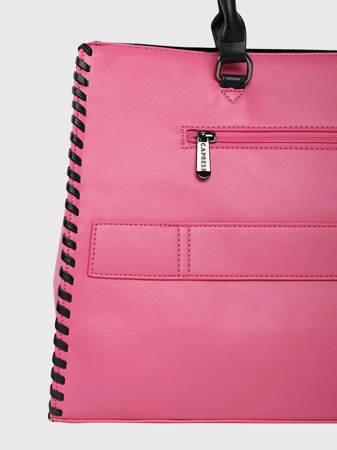 Caprese Rome Large Flamingo Laptop Satchel Bag