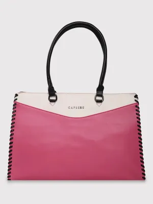 Caprese Rome Large Flamingo Laptop Satchel Bag
