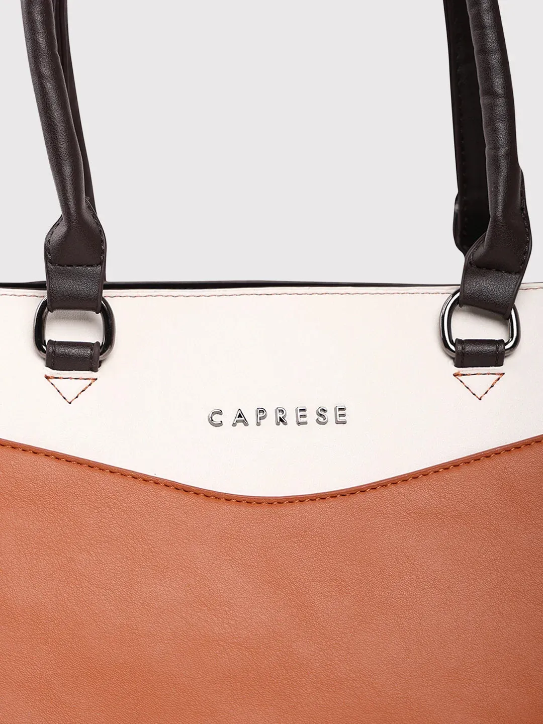 Caprese Rome Large Tan Laptop Satchel Bag