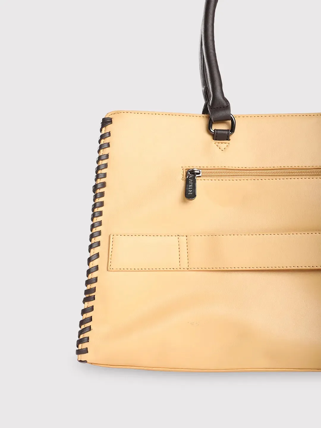 Caprese Rome Large Yellow Laptop Satchel Bag