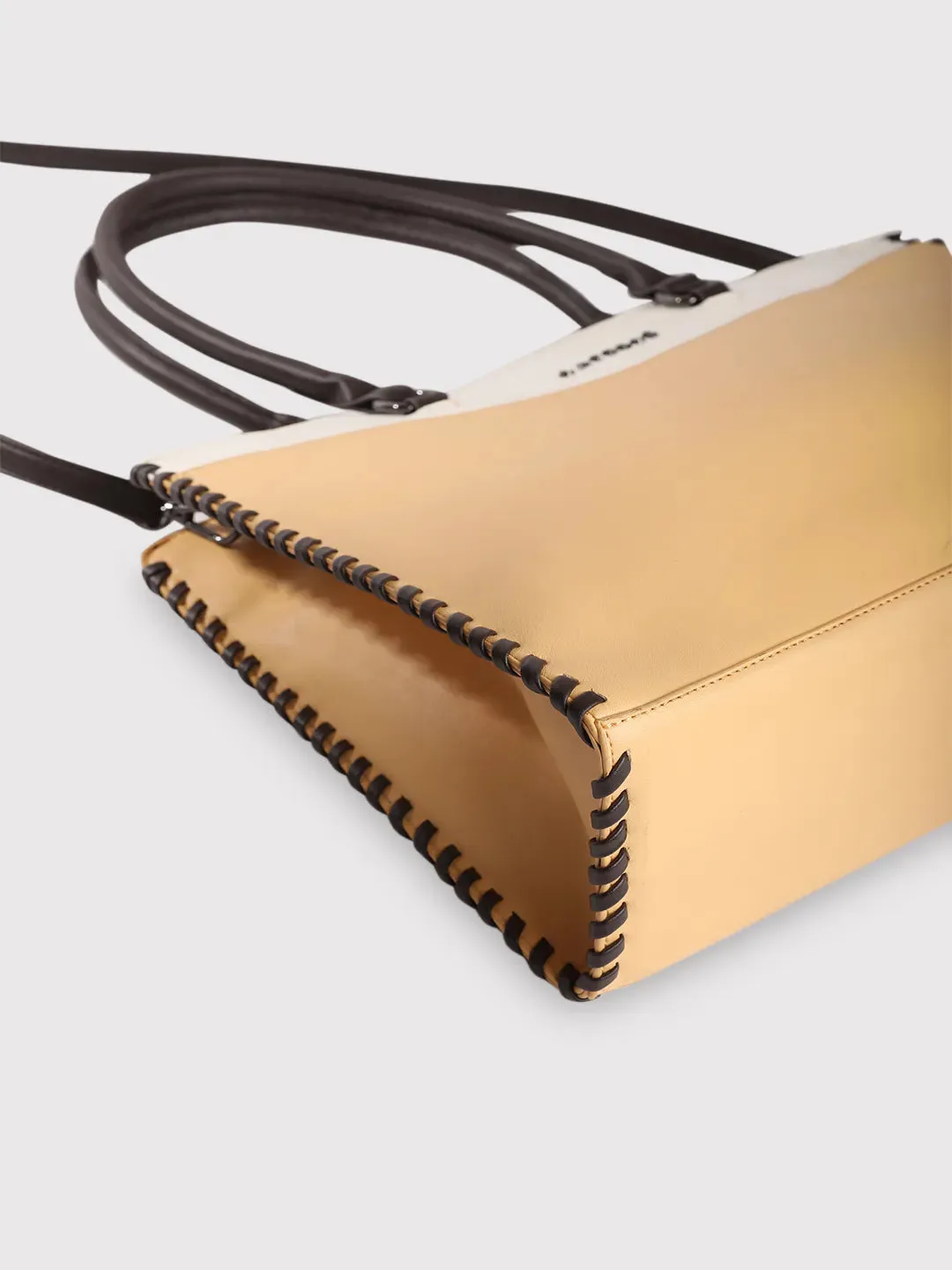 Caprese Rome Large Yellow Laptop Satchel Bag