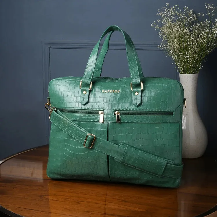 Caprese Rylee Large Green Satchel Bag