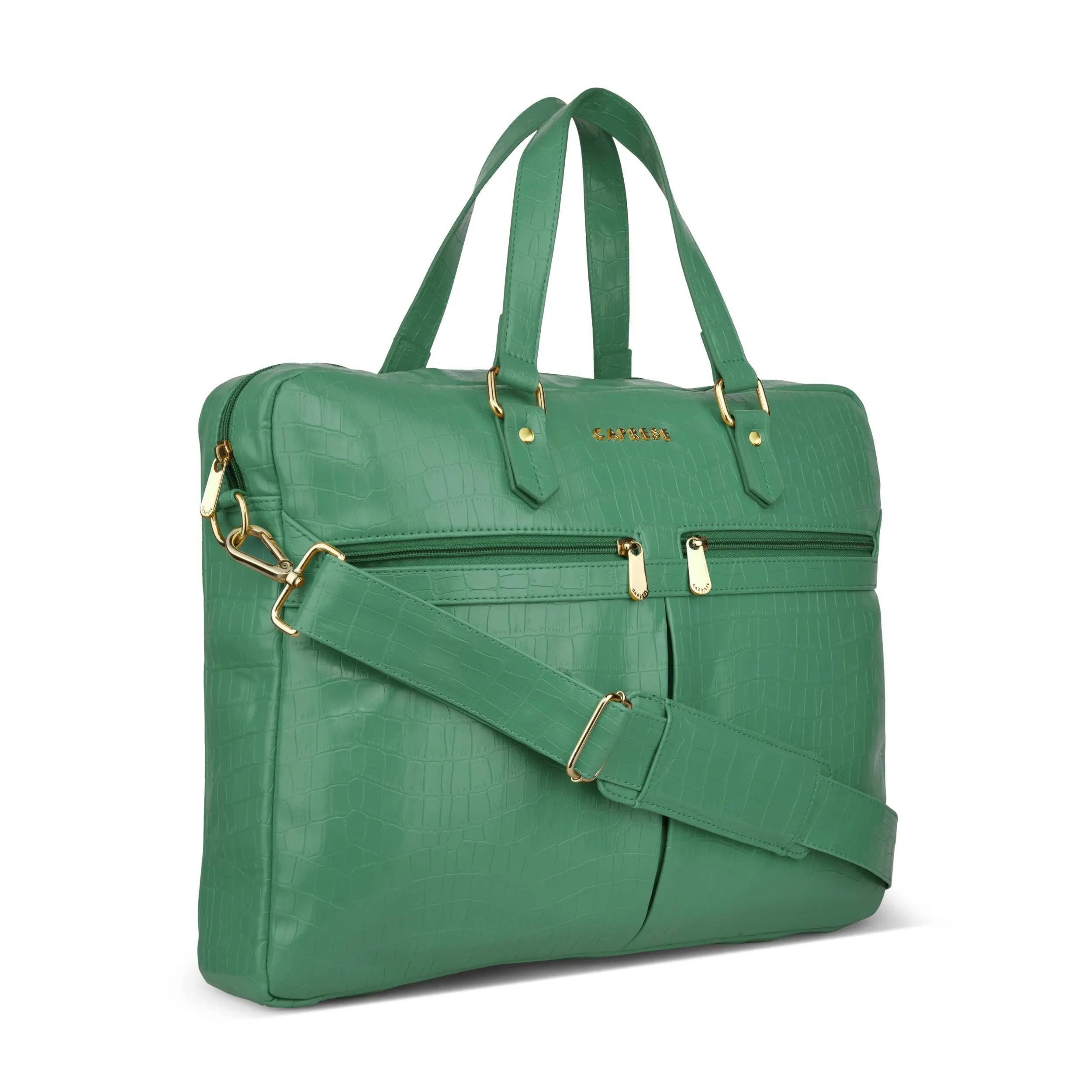Caprese Rylee Large Green Satchel Bag