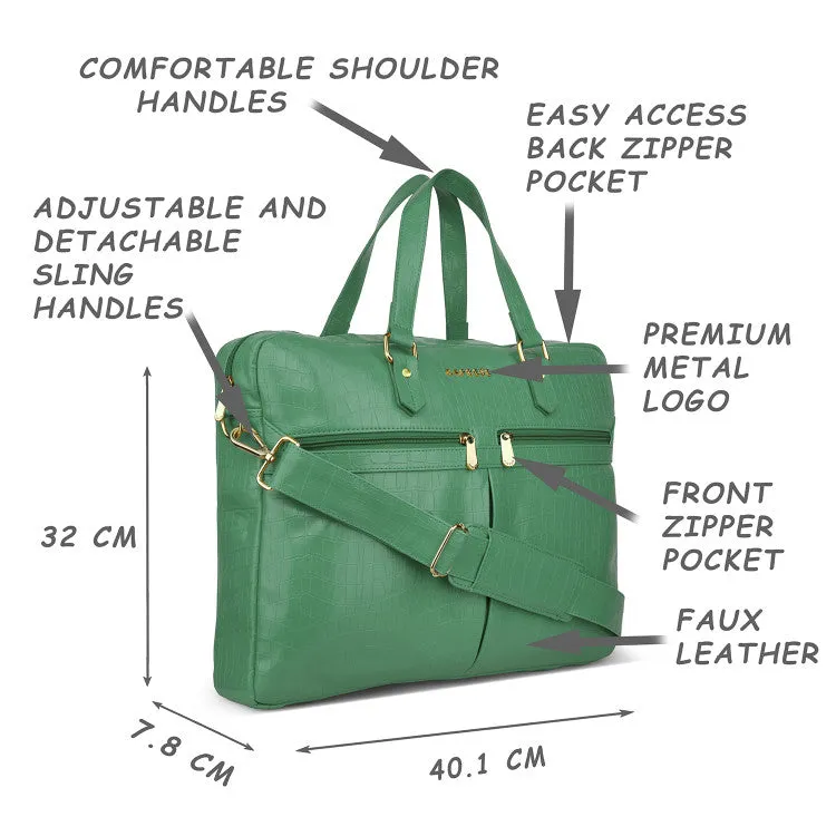 Caprese Rylee Large Green Satchel Bag