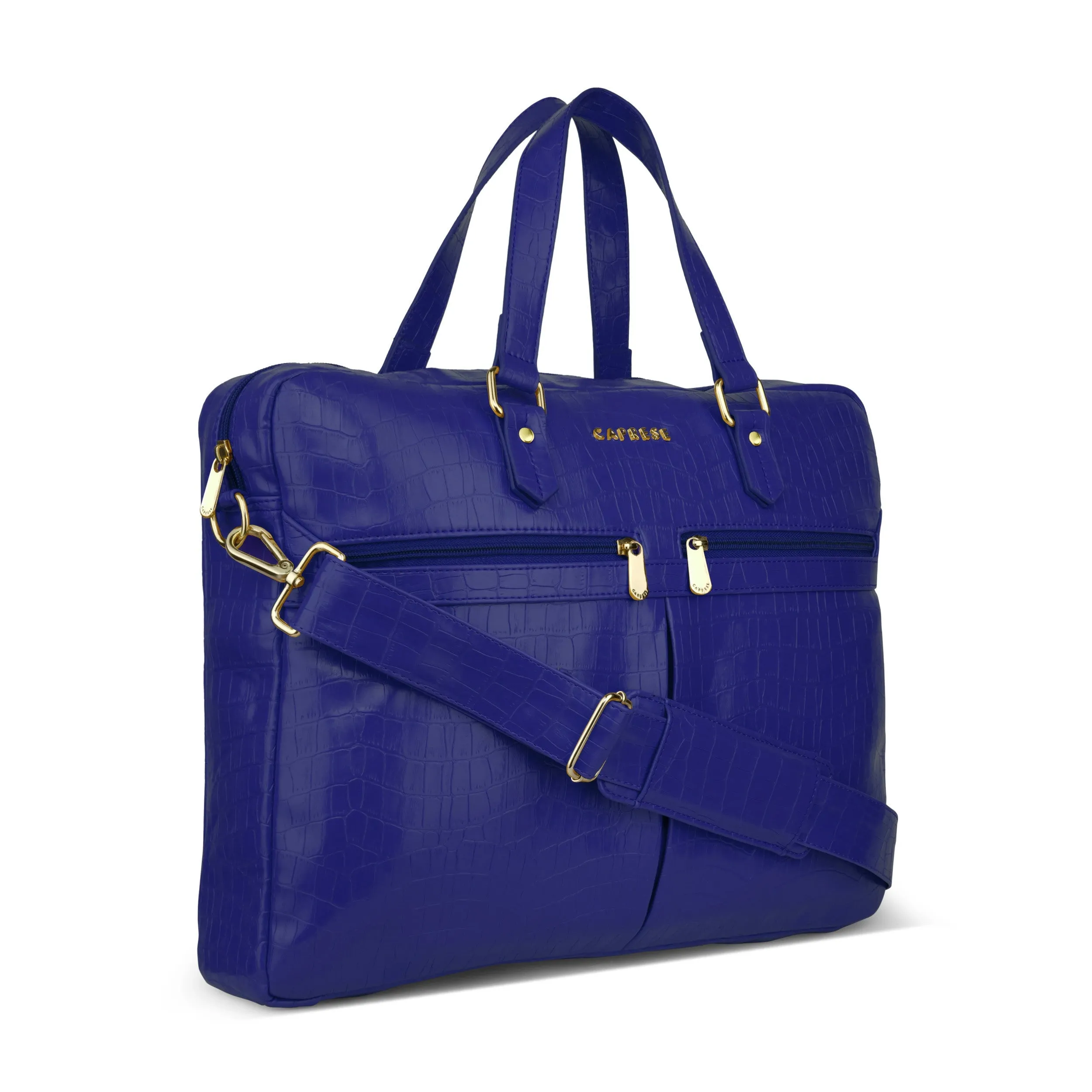 Caprese Rylee Satchel Large Blue Laptop Bag