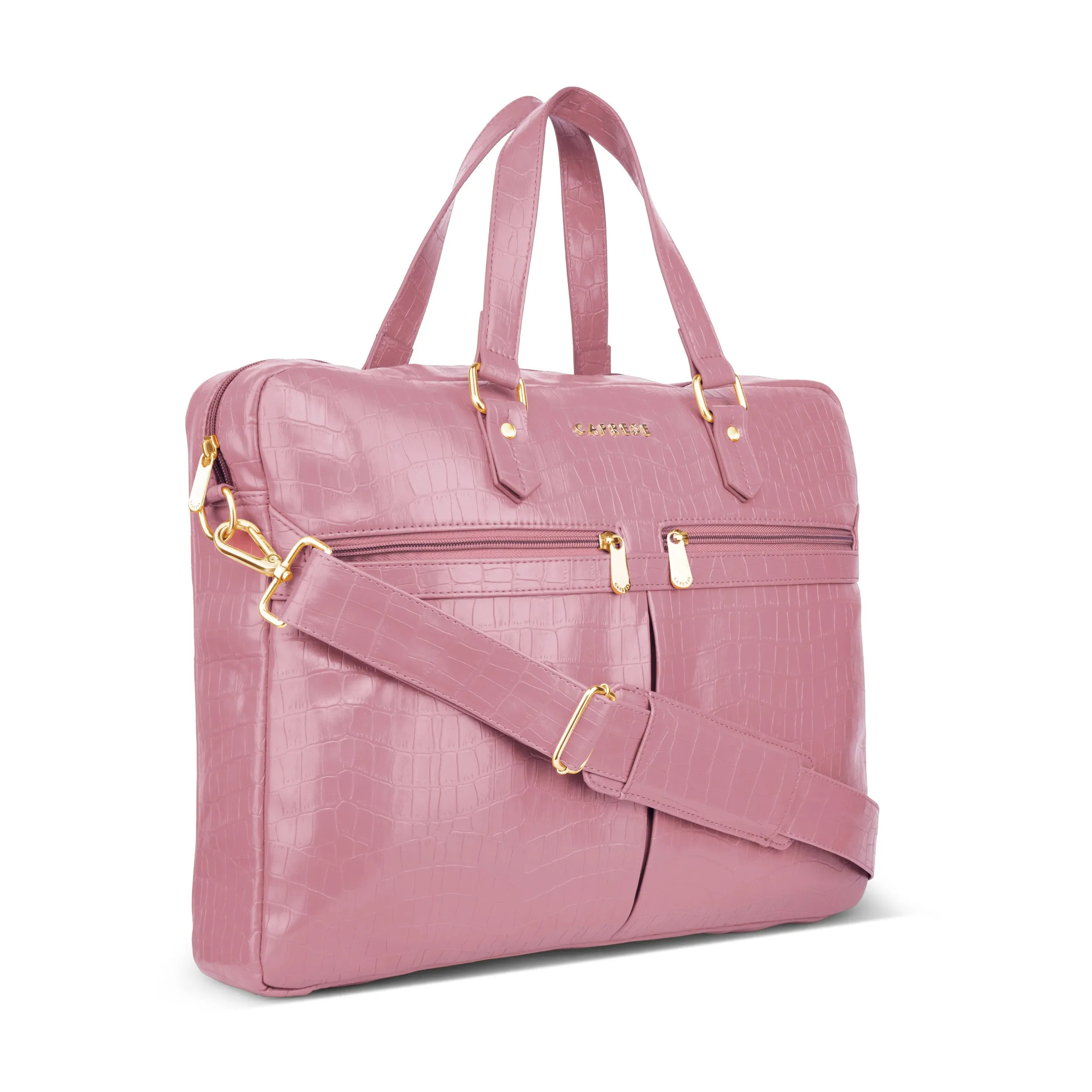 Caprese Rylee Satchel Large Blush Laptop Bag