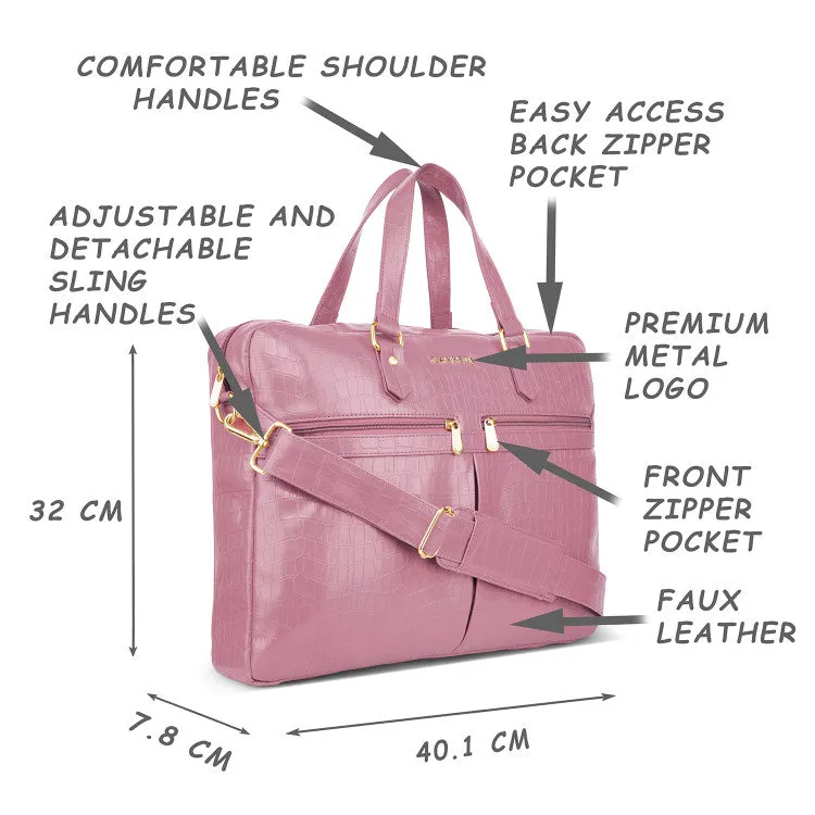 Caprese Rylee Satchel Large Blush Laptop Bag
