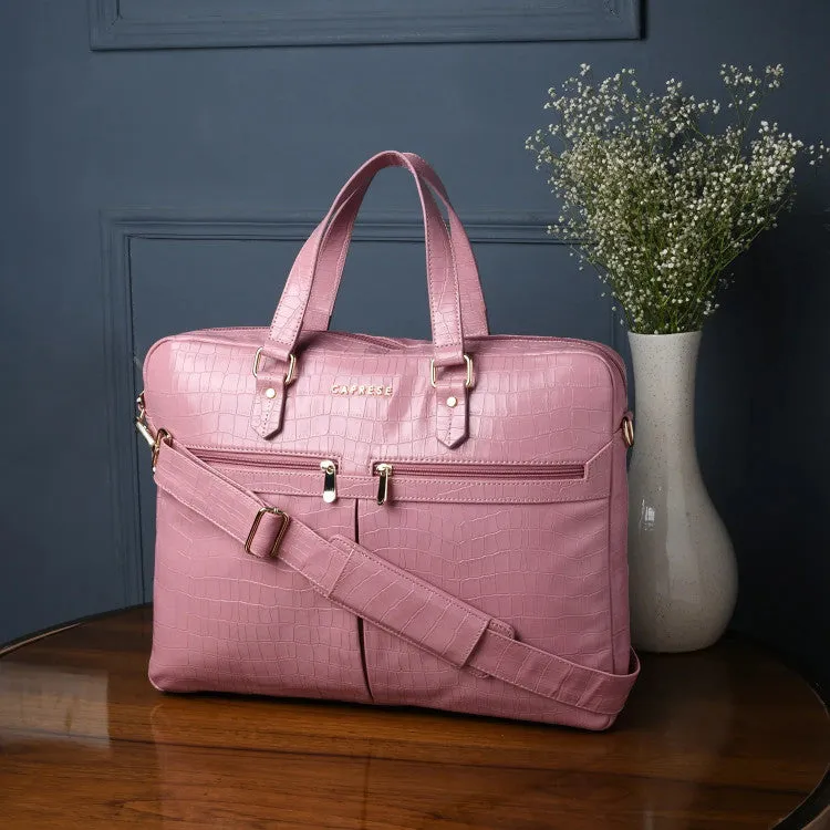 Caprese Rylee Satchel Large Blush Laptop Bag