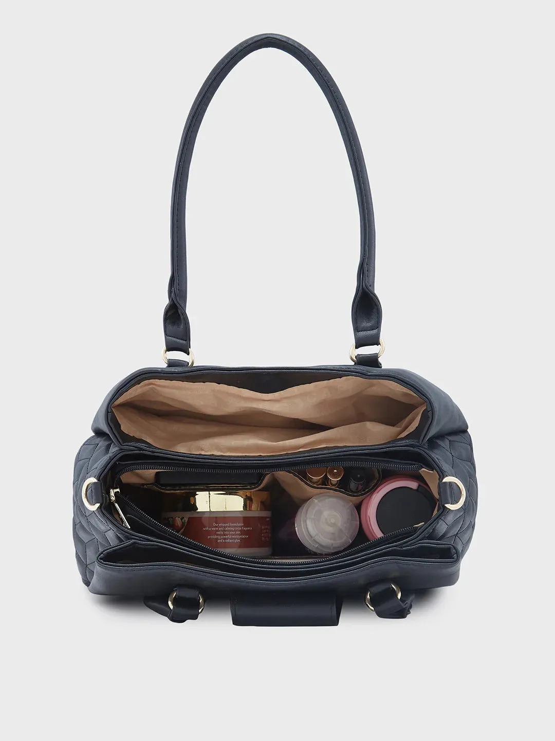 Caprese Sabrina Medium Black Satchel Bag