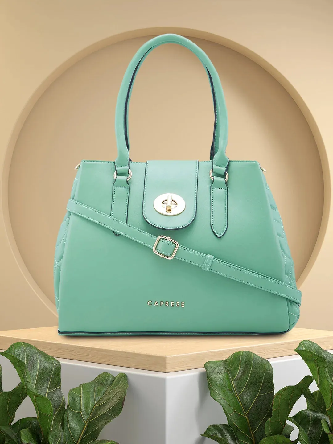 Caprese Sabrina Medium Mint Satchel Bag