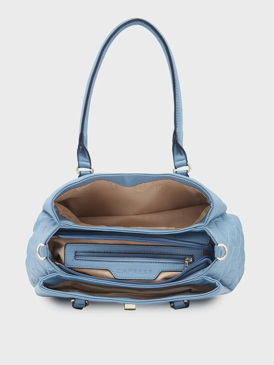 Caprese Sabrina Medium Powder Blue Satchel Bag