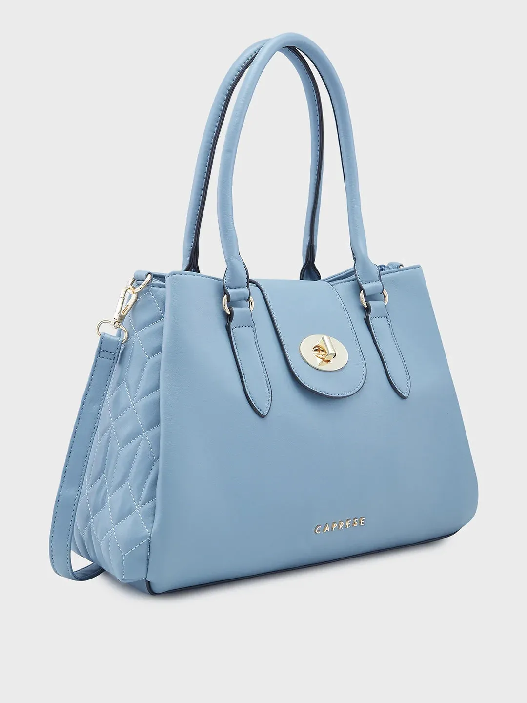 Caprese Sabrina Medium Powder Blue Satchel Bag