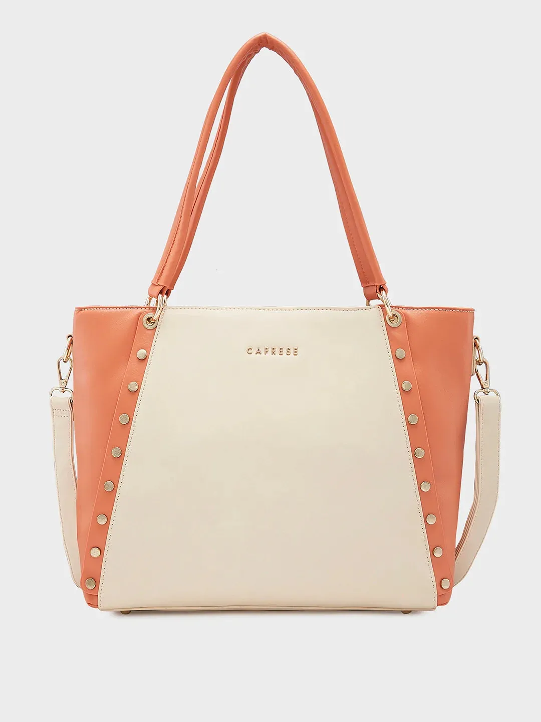 Caprese Shelby Large Beige Laptop Tote Bag