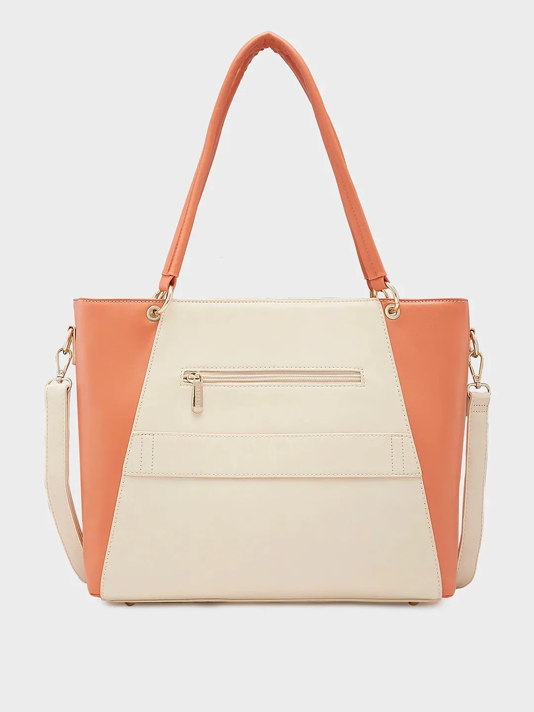 Caprese Shelby Large Beige Laptop Tote Bag