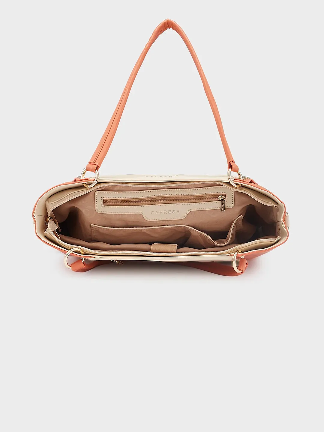Caprese Shelby Large Beige Laptop Tote Bag