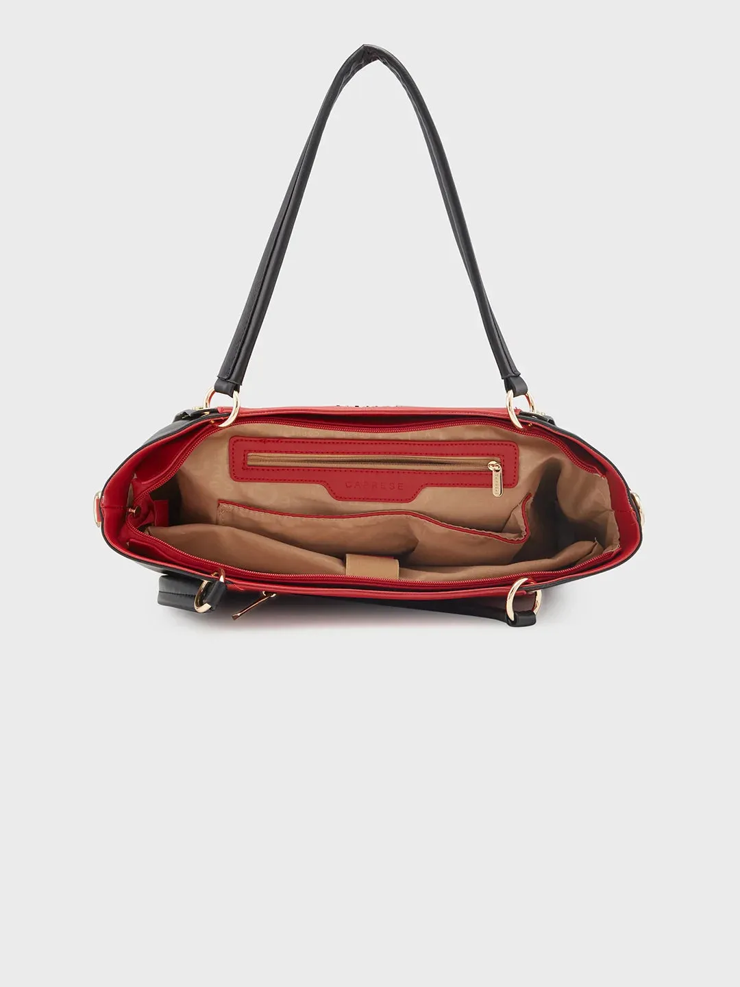 Caprese Shelby Large Red Laptop Tote Bag