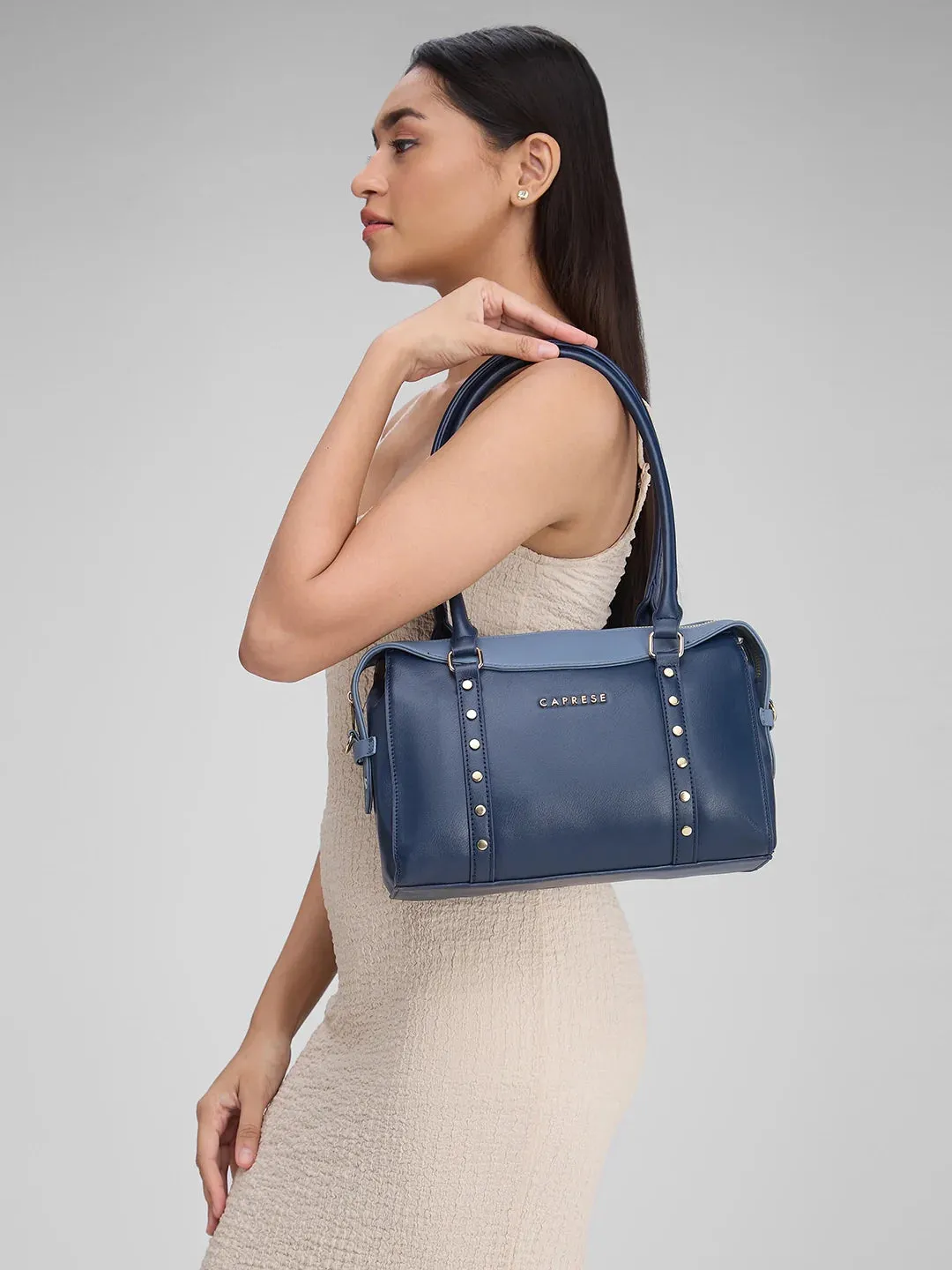 Caprese Shelby Small Powder Blue Satchel Bag