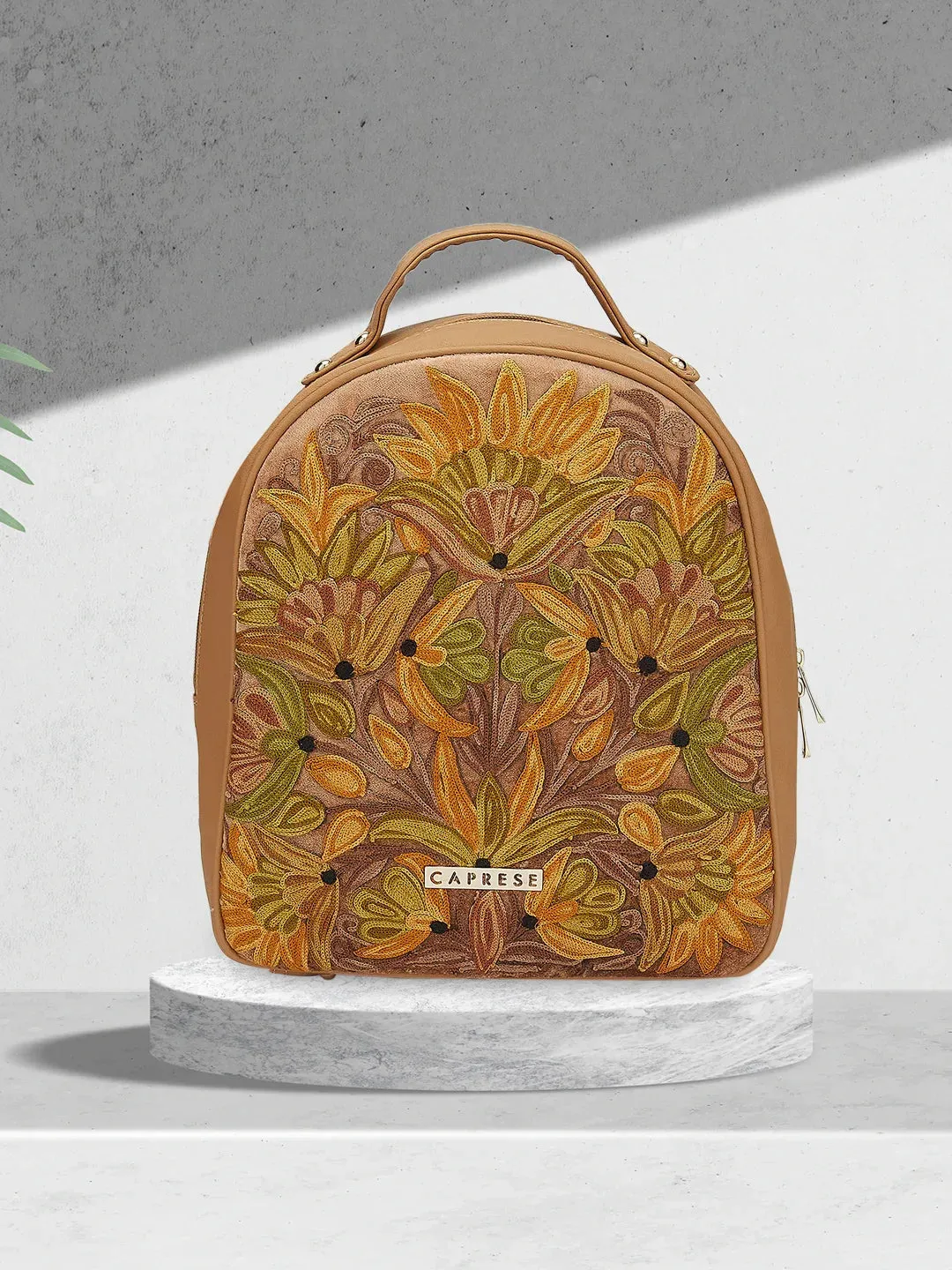Caprese Tresna Medium Fawn Backpack
