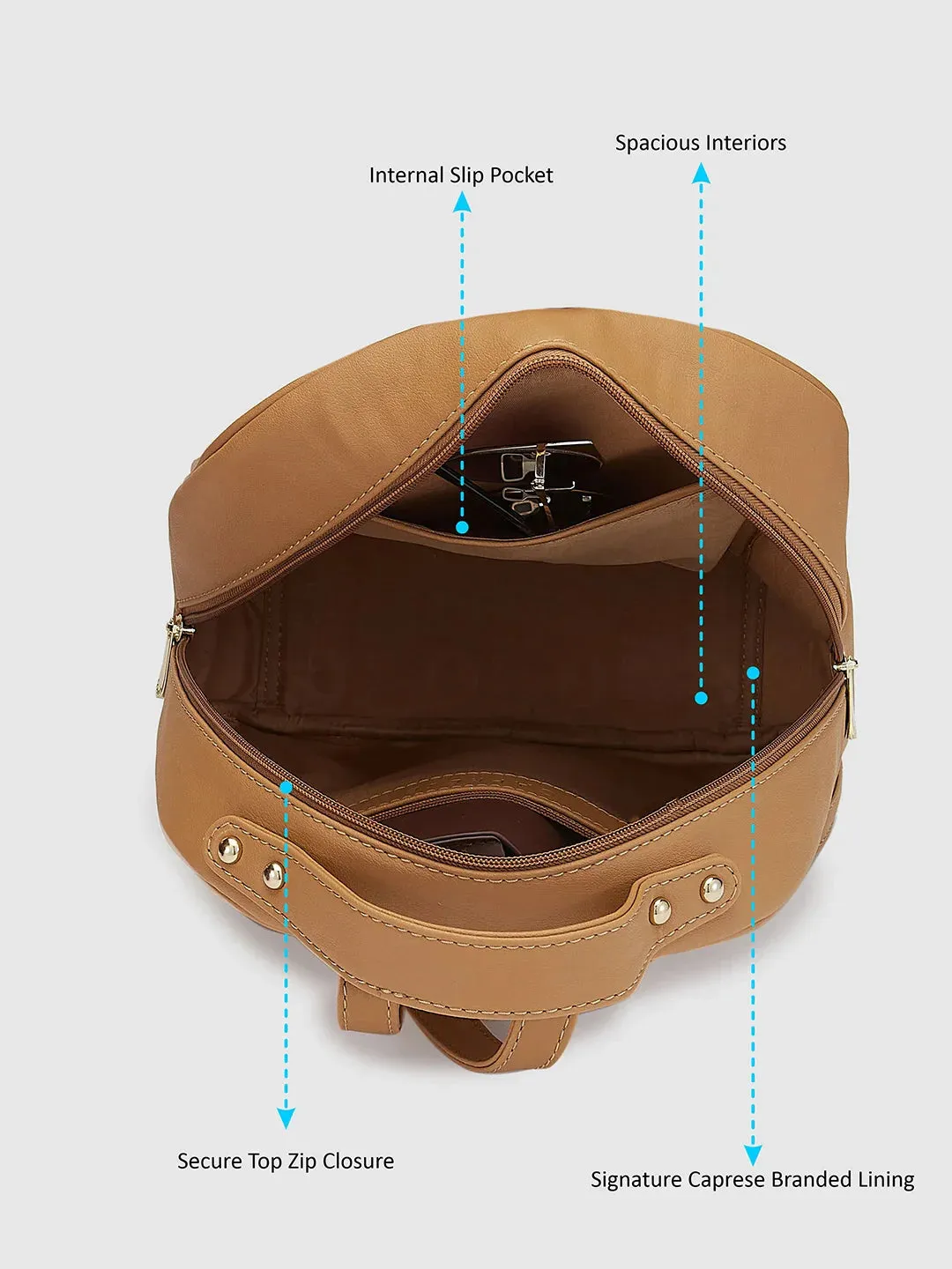 Caprese Tresna Medium Fawn Backpack