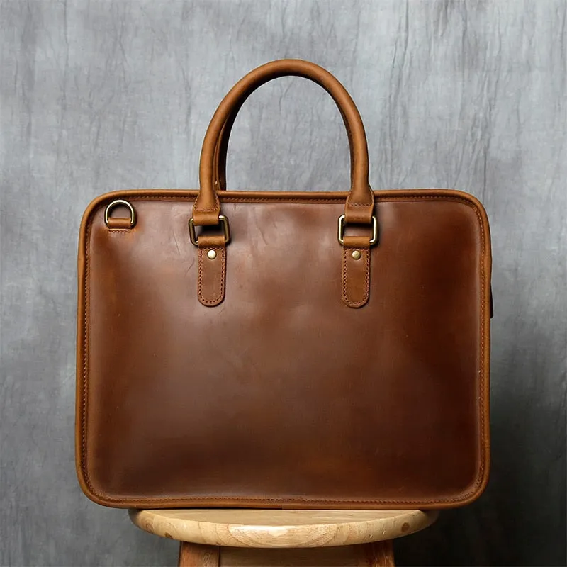Carrington Office Briefcase Document & Laptop Case, Leather, 14 inches