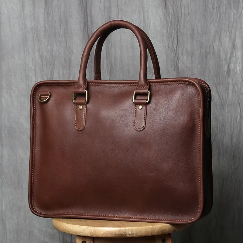 Carrington Office Briefcase Document & Laptop Case, Leather, 14 inches