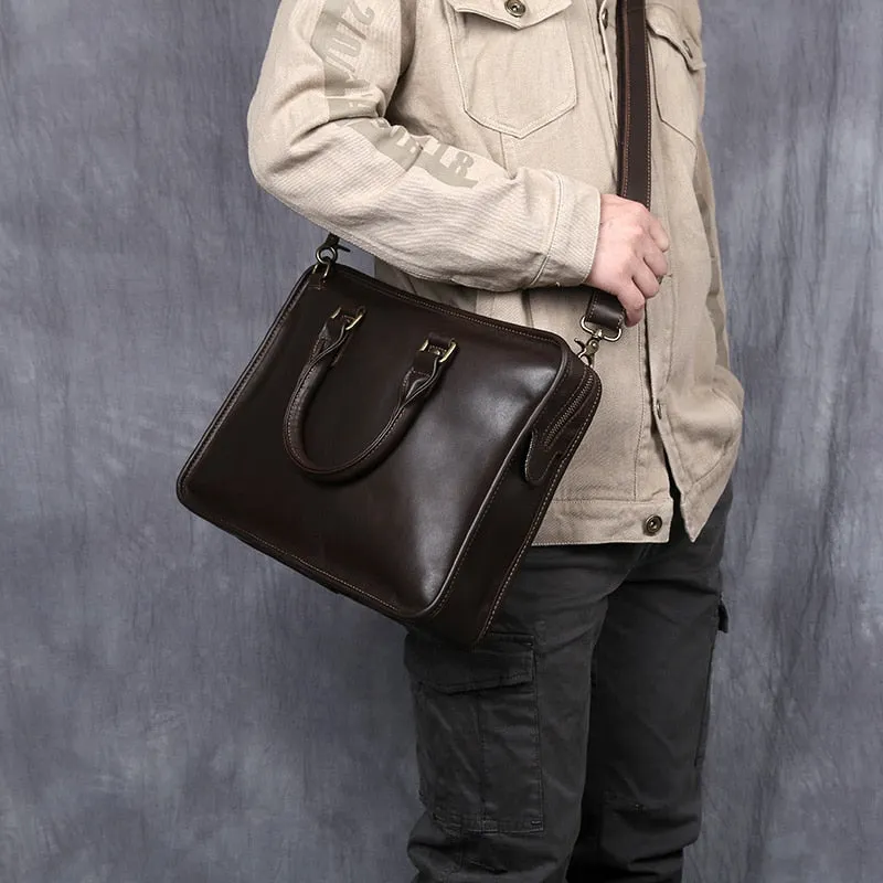 Carrington Office Briefcase Document & Laptop Case, Leather, 14 inches