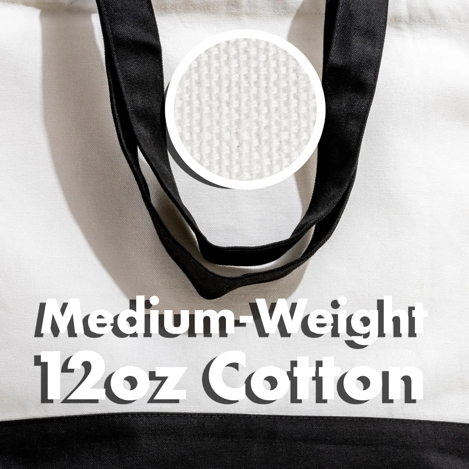 Carrywell (Not Made in China) Canvas Tote Bags In Bulk, Reusable Shopping Bags, Organic Cotton Cloth