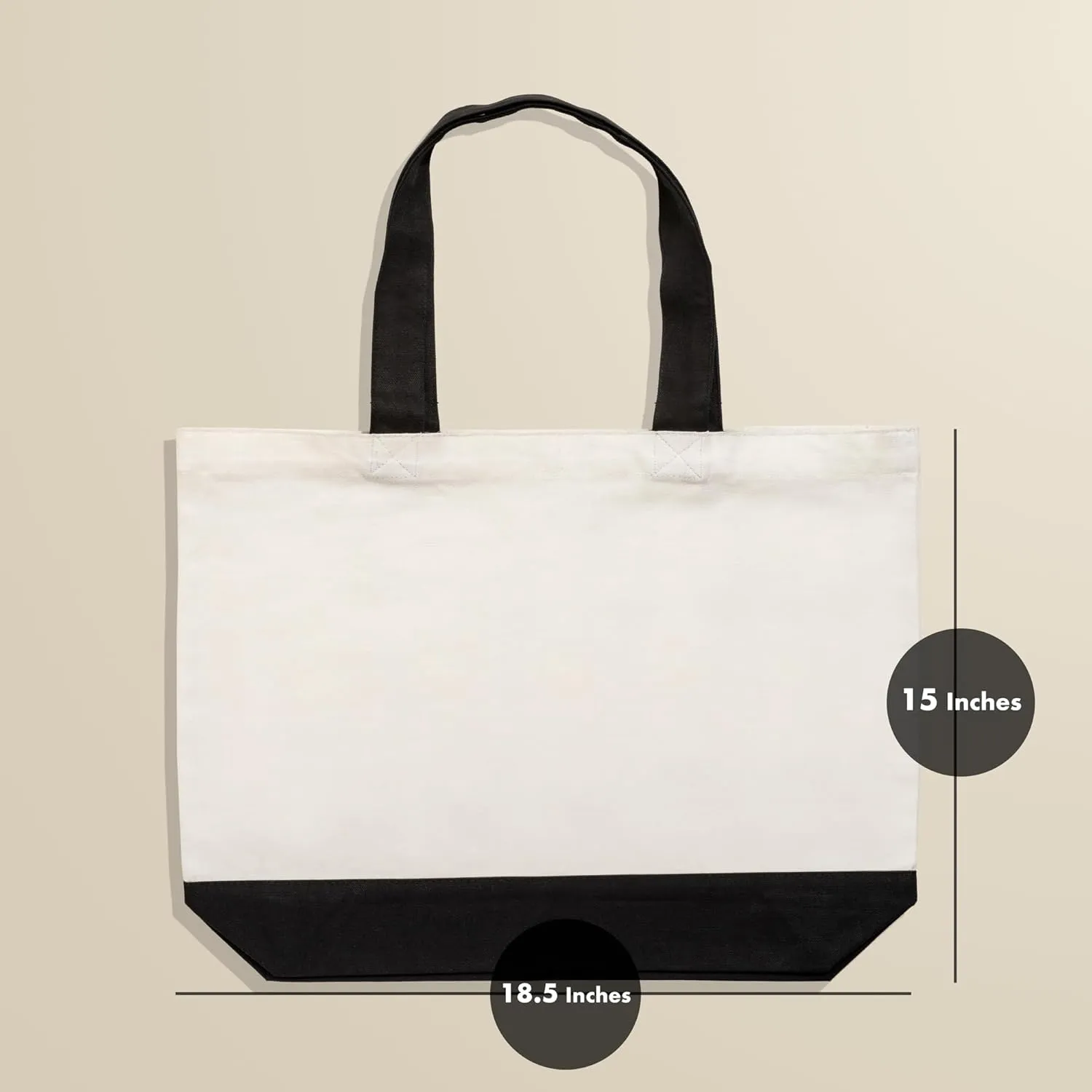 Carrywell (Not Made in China) Canvas Tote Bags In Bulk, Reusable Shopping Bags, Organic Cotton Cloth