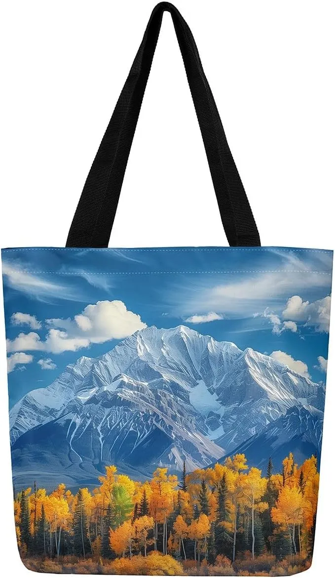 Castle Fairy Eiffel Tower Canvas Tote Bag Autumn French Style Street Shoulder Bag for Women