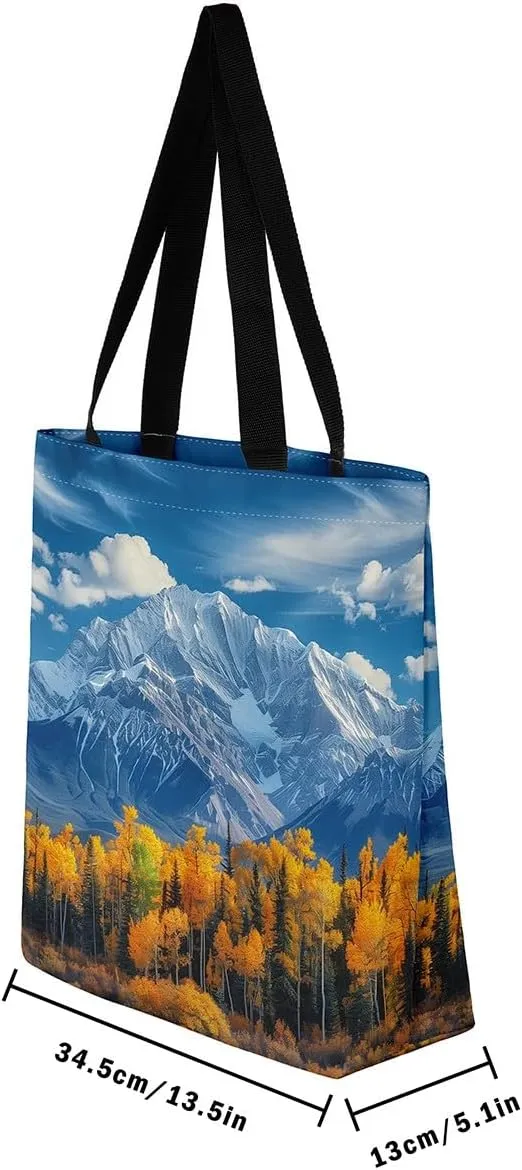 Castle Fairy Eiffel Tower Canvas Tote Bag Autumn French Style Street Shoulder Bag for Women