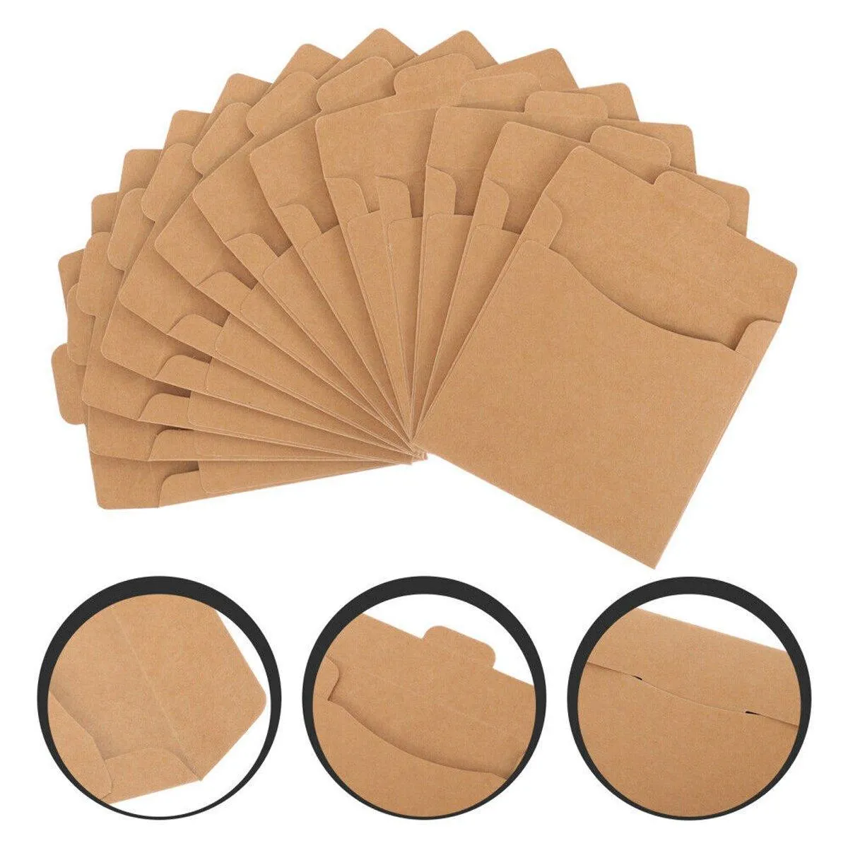 CD DVD Paper Sleeves Kraft Paper Paper Cases 50PCS