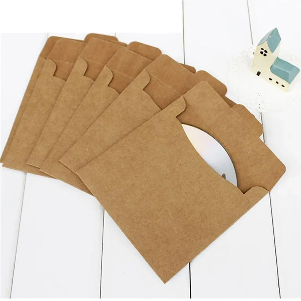 CD DVD Paper Sleeves Kraft Paper Paper Cases 50PCS