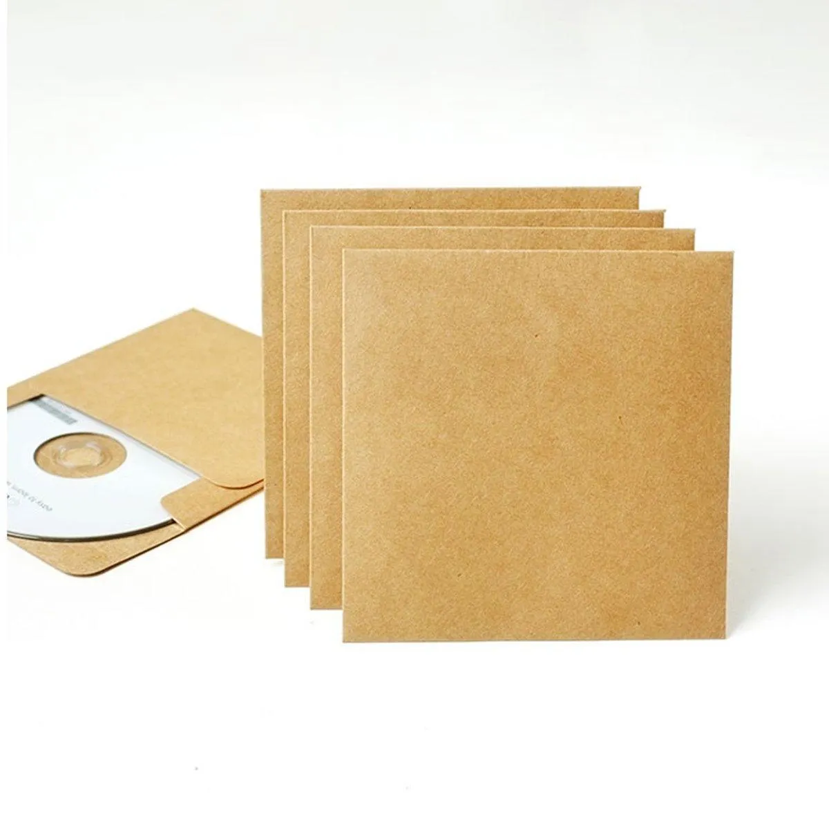 CD DVD Paper Sleeves Kraft Paper Paper Cases 50PCS