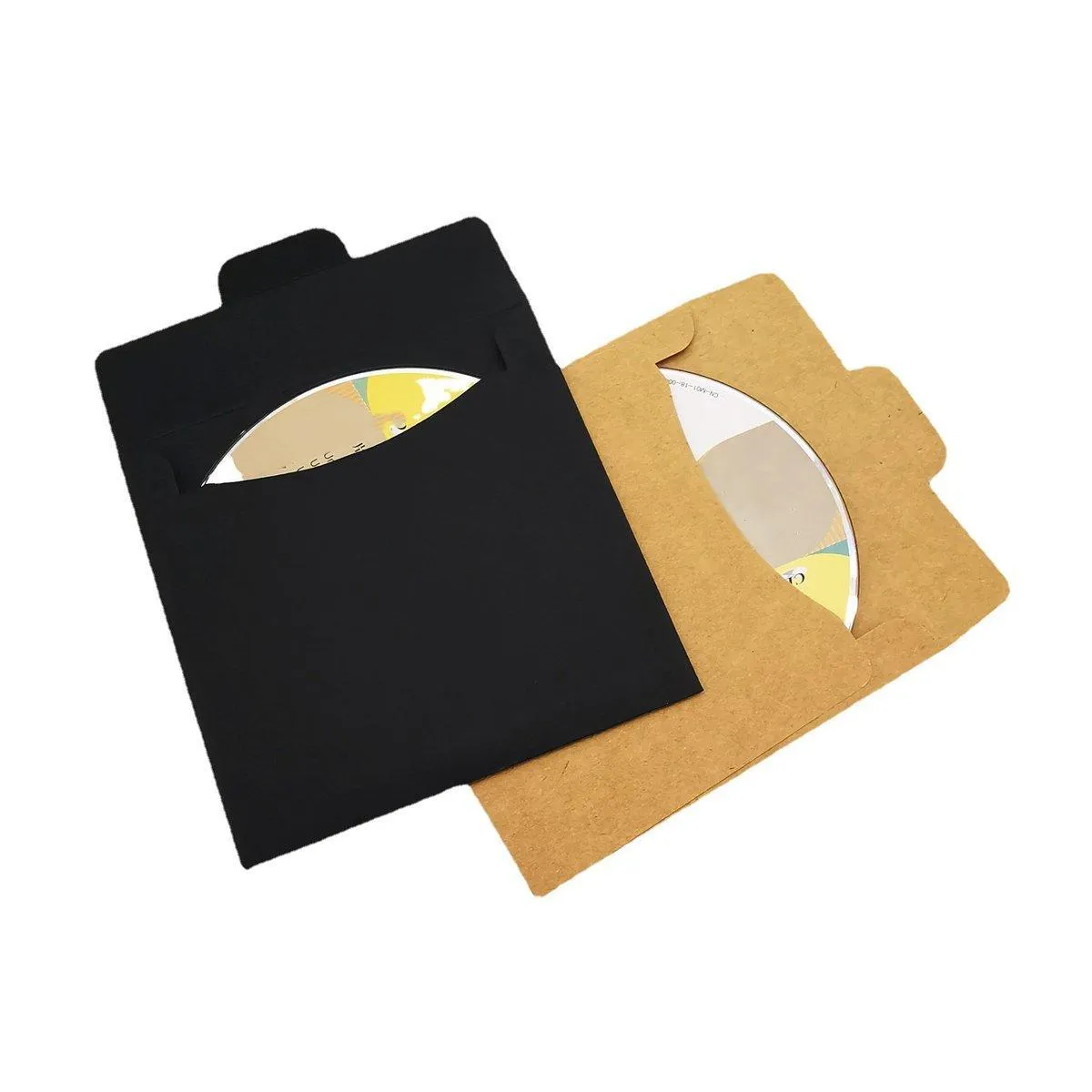CD DVD Paper Sleeves Kraft Paper Paper Cases 50PCS