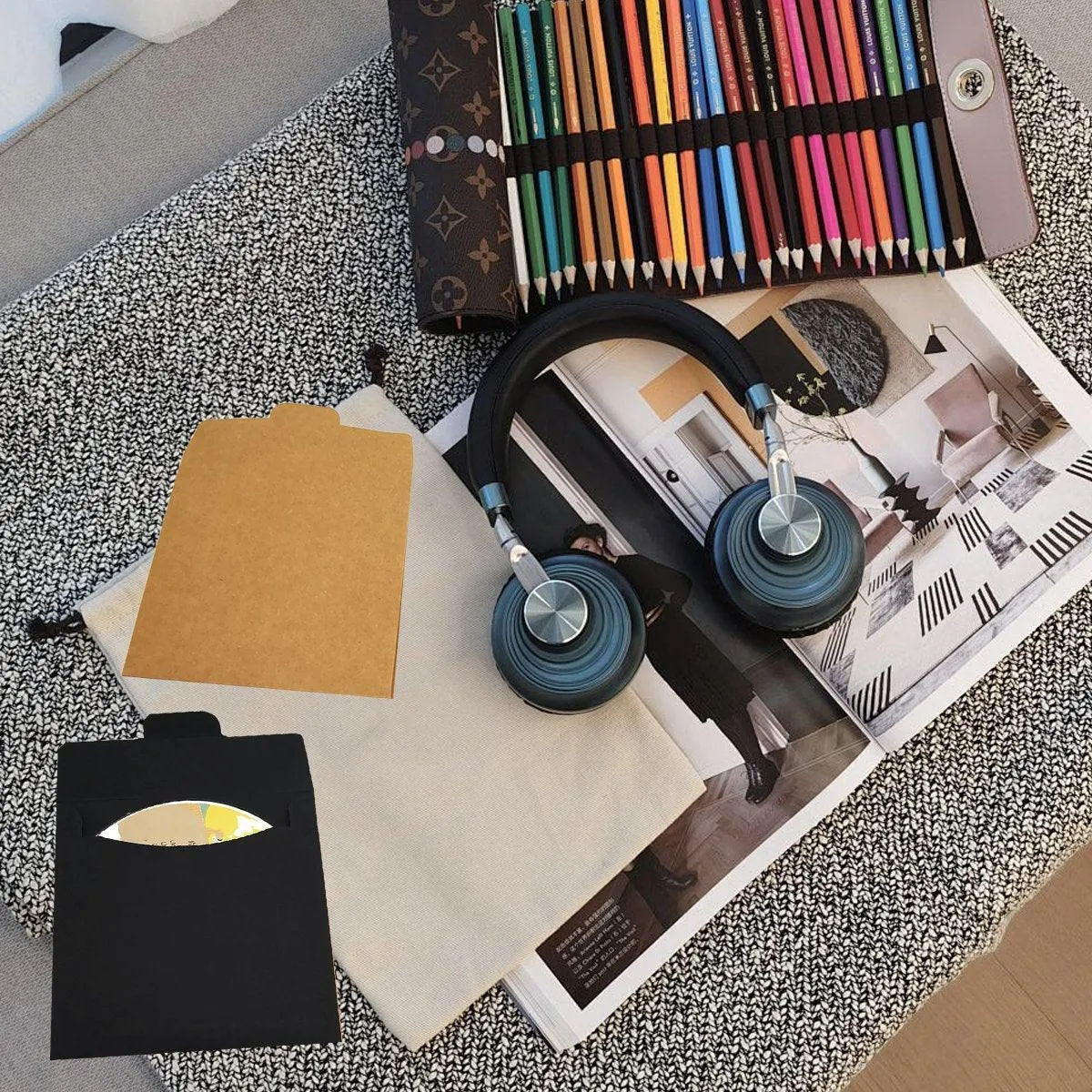 CD DVD Paper Sleeves Kraft Paper Paper Cases 50PCS