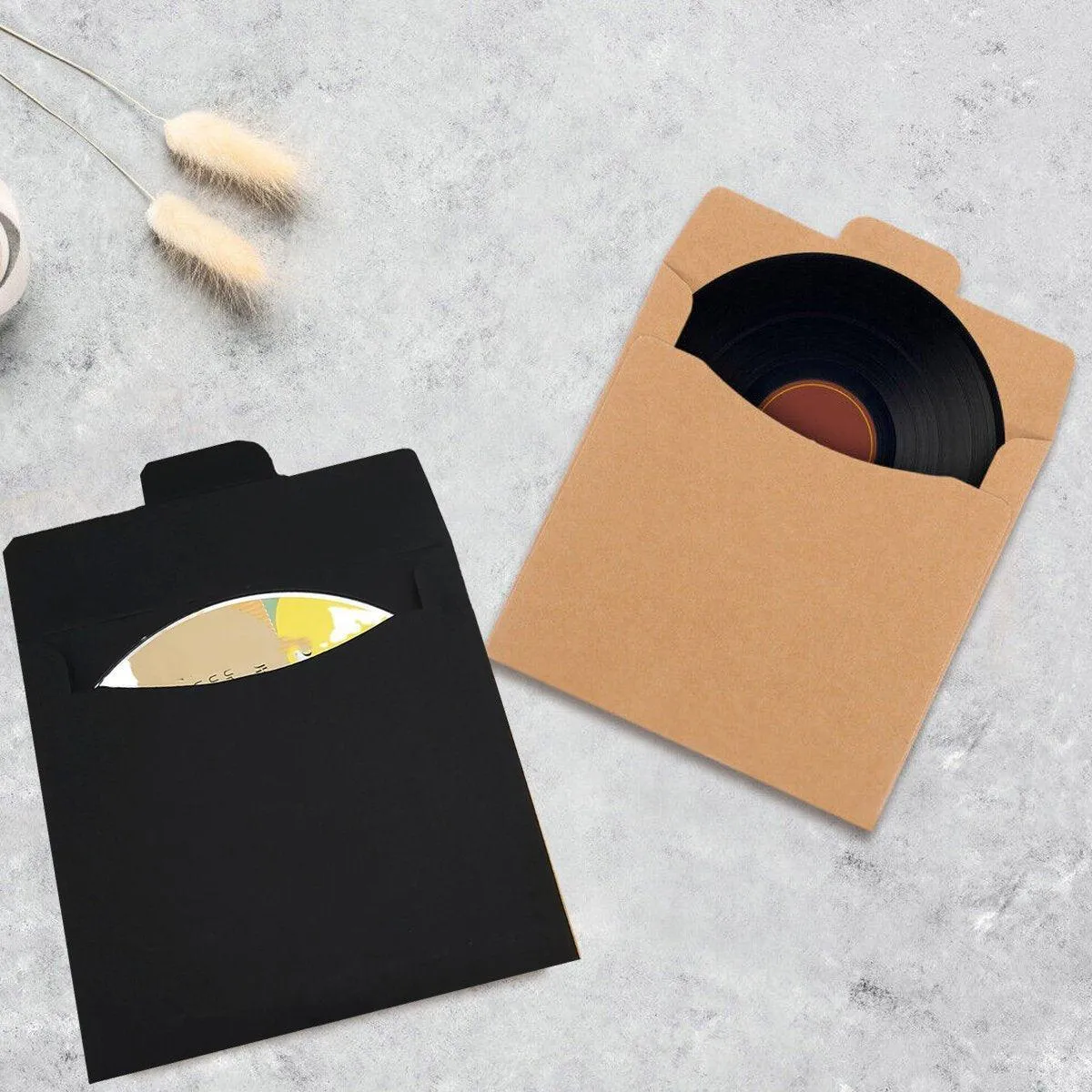 CD DVD Paper Sleeves Kraft Paper Paper Cases 50PCS