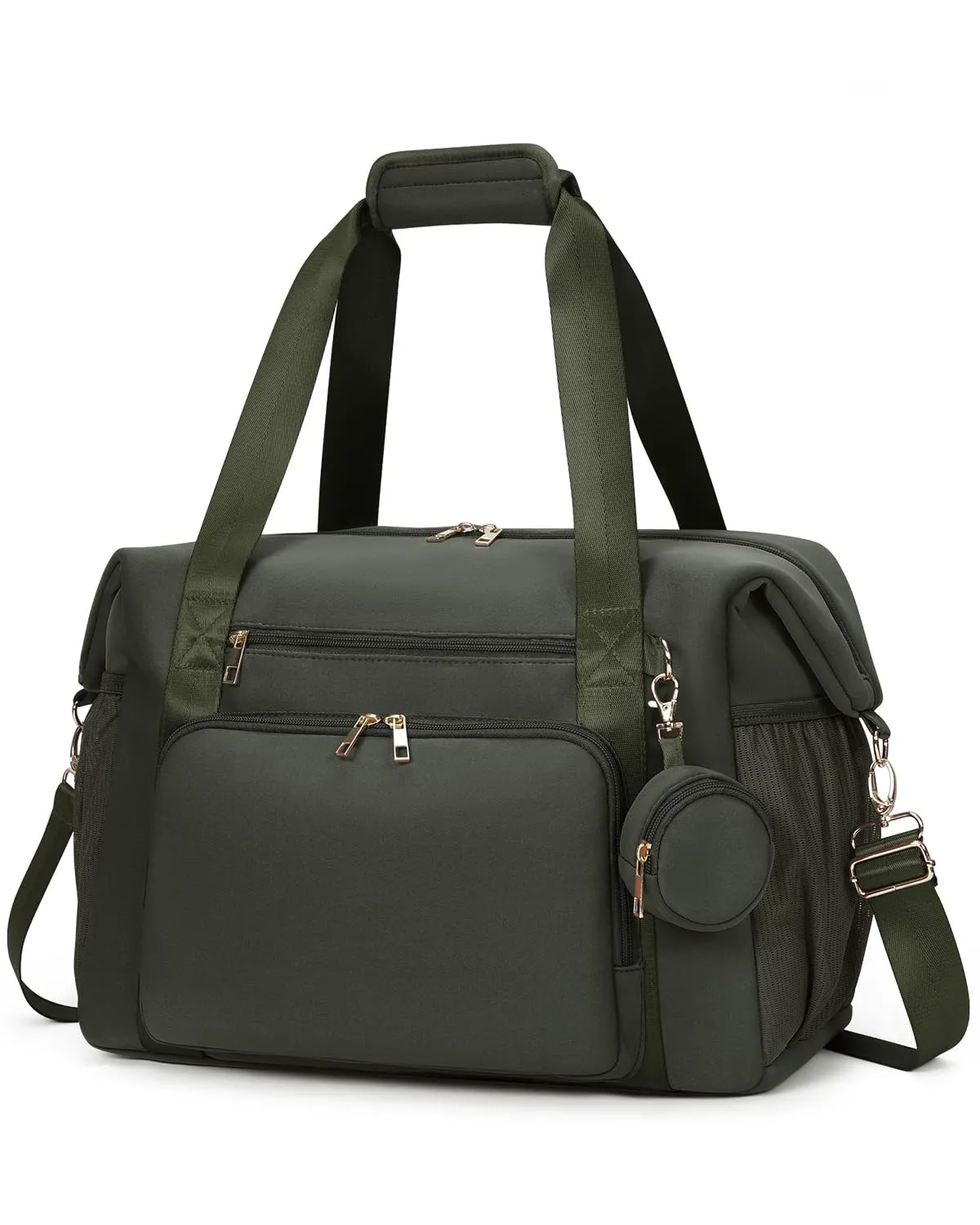 CEI-CEI Diaper Bag Tote Neoprene Mothers Day Gifts Waterproof Large Travel Baby Bags for Mom and Dad with Pacifier Case and Changing Pad Maternity Hospital Totes with Stroller Strap (Army Green)