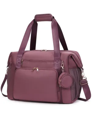 CEI-CEI Diaper Bag Tote Neoprene Mothers Day Gifts Waterproof Large Travel Baby Bags for Mom and Dad with Pacifier Case and Changing Pad Maternity Hospital Totes with Stroller Strap (Pink)