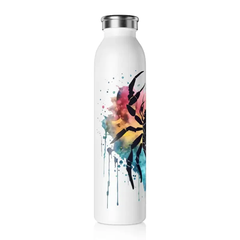 Celestial Cancer Zodiac Slim Water Bottle