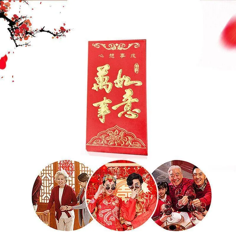 Chinese New Year Red Envelope 6PCS 4Styles 2Sizes