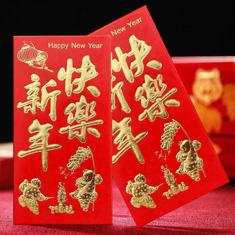 Chinese New Year Red Envelope 6PCS 4Styles 2Sizes
