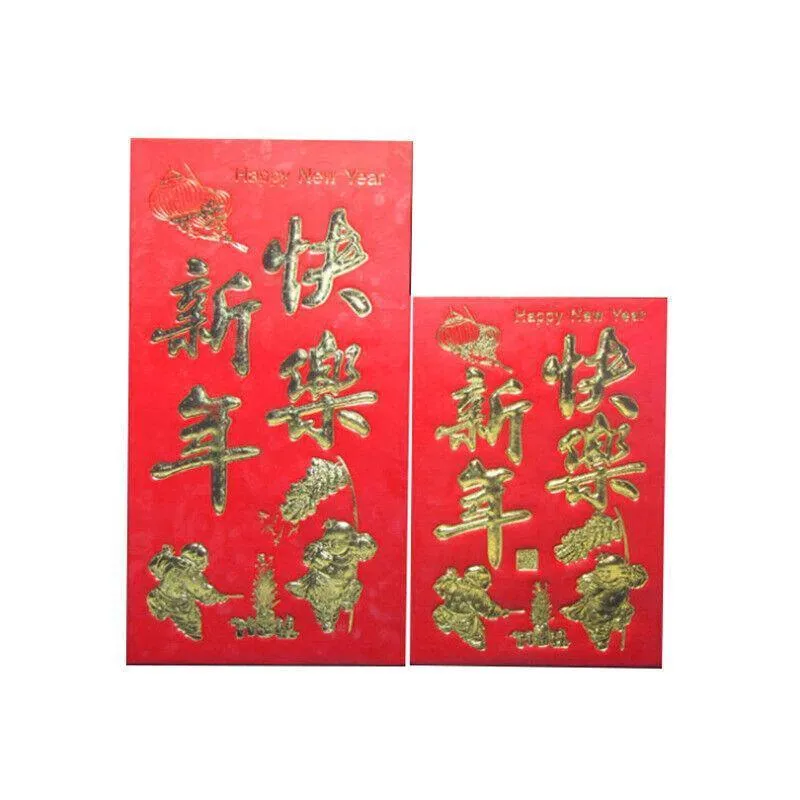 Chinese New Year Red Envelope 6PCS 4Styles 2Sizes