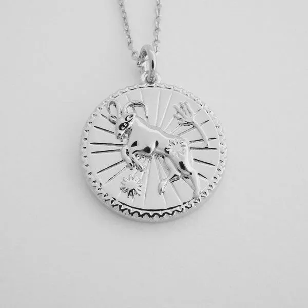 Chinese Zodiac Coin Necklace - Goat- Honeycat Jewelry