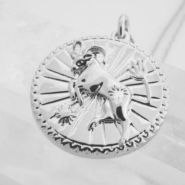 Chinese Zodiac Coin Necklace - Goat- Honeycat Jewelry